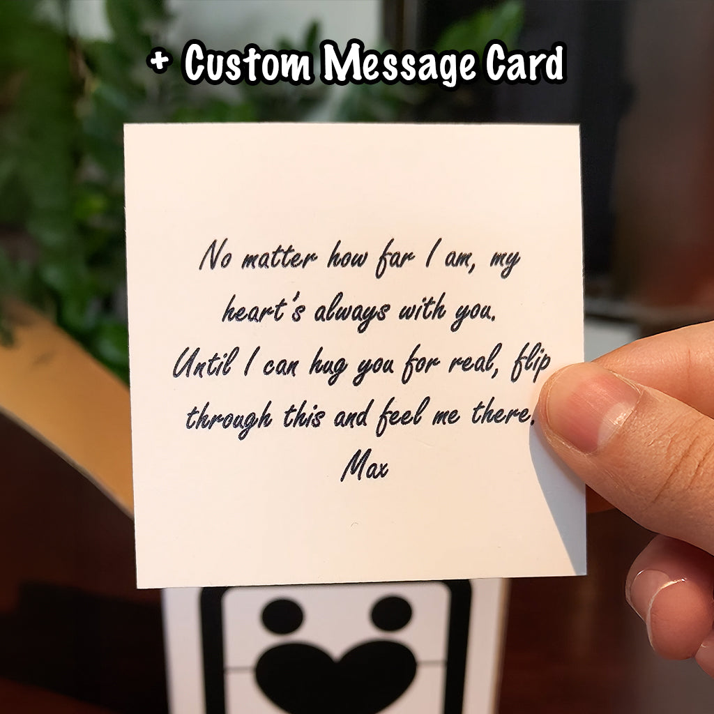 HuggingFrame - Hand-Crank Animation Machine with Hugging Animation, Long Distance Gift For Boyfriend/ Girlfriend/ Family